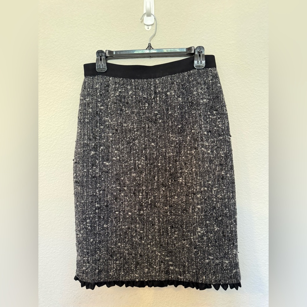 Kate Spade Black and Gray Tweed Pencil Skirt